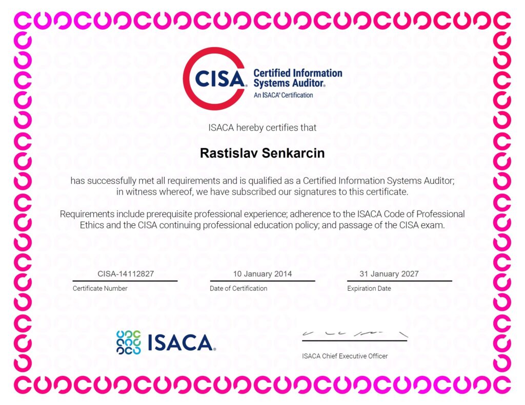 CISA certificate